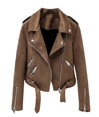 ���f�B�[�X �t�F�C�N�X�G�[�h ���[�^�[�T�C�N���W���P�b�g �V���[�g �u���E�� �o�C�J�[�W���P�b�g �t�@�b�V���� �X���� �A�V�����g���[ �W�b�p�[ PU���U�[�W���P�b�g