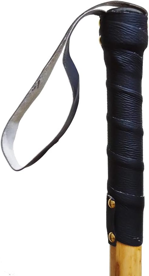 ABC GROUP Black & Brown Not Foldable Hard Cane Self Defending Stick 36 Inches 3ft(Pack of 1)