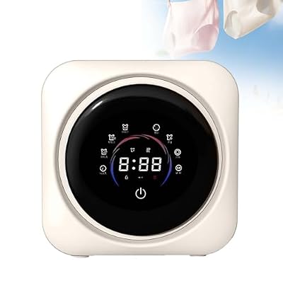 Portable Small Washing Machine, Low Power Consumption Washer Dryer, 7 Wash Modes, 65℃ Hot Air Drying, 45db Ultra-Quiet Operation, Wash While Sleeping, For Underwear, Baby Clothes(Desktop)