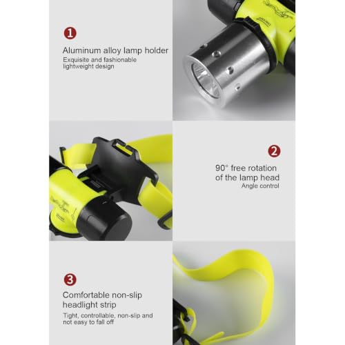 Linterna de buceo recargable para natación nocturna y rutas de senderismo activo 7