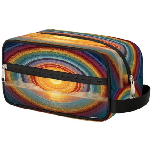 Rainbow Travel Toiletry Bag for Men Boy Lightweight Cosmetic Makeup Bag