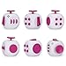 FIDGET DICE 6 Sides Release Stress Anxiety and Relax Cube for Children and Adults (White - Rhodo)