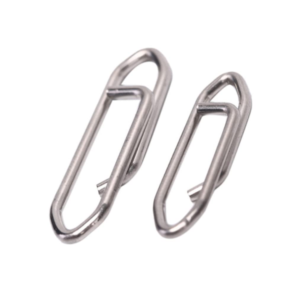 Clip a scatto da pesca, 100 pezzi per pesca in mare a cambio rapido, in acciaio inox, clip per pesca in mare, kit di attrezzi da pesca in acqua dolce e salata