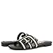 Sam Edelman Women's Bay Flat Sandal, Linen/Black Multi, 5