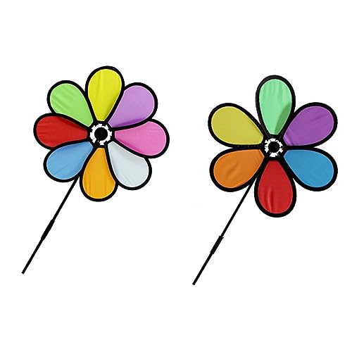 TOYANDONA 2pezzi Mulino Vento Da Giardino Ornamento Del Mulino Vento Giocattolo Del Ruota Realizzato in Ferro Di Decorazione Per Giardino e Cortile