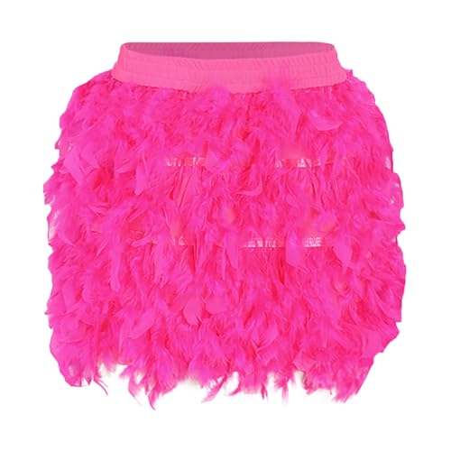 Falda de plumas para mujer en Carnaval 2026 con lentejuelas