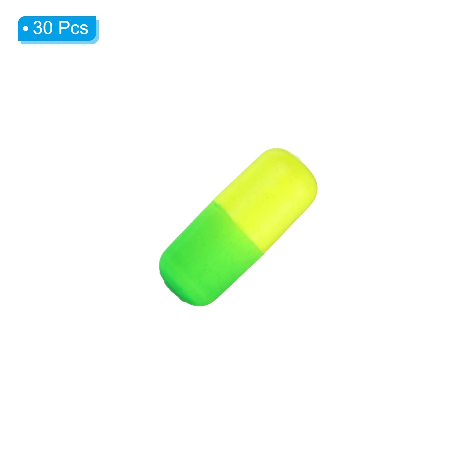PATIKIL Fishing Foam Floats 0.7 Inch, 30Pcs Snell Floats Fly Fishing Strike Indicator for Pompano Floats Walleye Rig Lure Green Yellow - Image 3