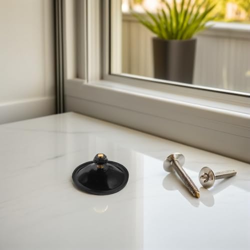 Ganchos de ventosa M6 negros OSALADI de PVC para ventanas y azulejos 6