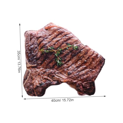 Oreiller de steak peluche VANZACK : coussin de simulation doux pour maison