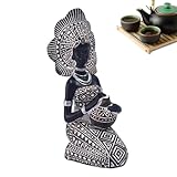 Décor : ces figurines africaines sont de magnifiques sculptures d'art de maison qui peuvent être exposées sur des étagères, des porches ou des meubles de télévision pour mettre en valeur la beauté de l'espace et ajouter à l'ambiance de votre région.