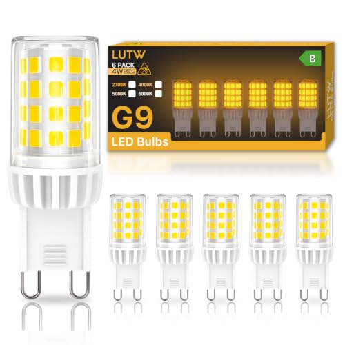Image of LUTW G9 LED Bulbs Cool White 6000K, 4W 650LM, Energy Class B, 6 Pack