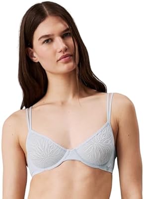 Calvin Klein Sujetador de Media Copa Mujer Unlined elástico  Azul  Plein Air   105C