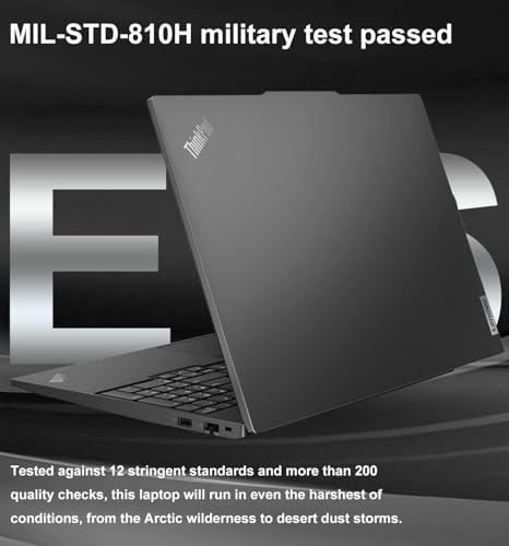 Image of Lenovo ThinkPad E16 Gen 2 Business Laptop (16 inch FHD+ Touchscreen, AMD Ryzen 5 7535U (> Intel i7-1255U), 16GB DDR5 RAM, 512GB SSD) Fingerprint Reader, Webcam, Ethernet, Win 11 Pro w / Copilot, Black
