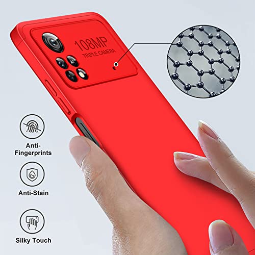 Image of Kapa Double Dip Full 360 Protection Back Case Cover for Poco X4 Pro (5G) (Red), Poly Carbonate