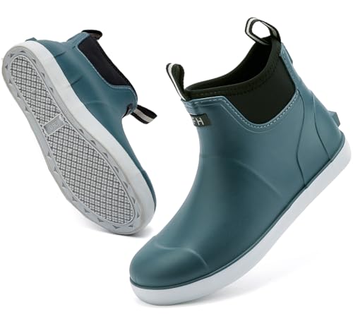 RIUETAR Botas de chuva masculinas impermeáveis para pesca, botas de borracha antiderrapante, botas d