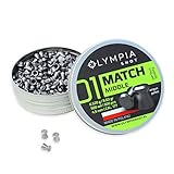 Olympia Shot Match Middle Air Gun Pellets | .177 Caliber (4.5 mm), 8.02 gr | Flat Wadcutter Head for