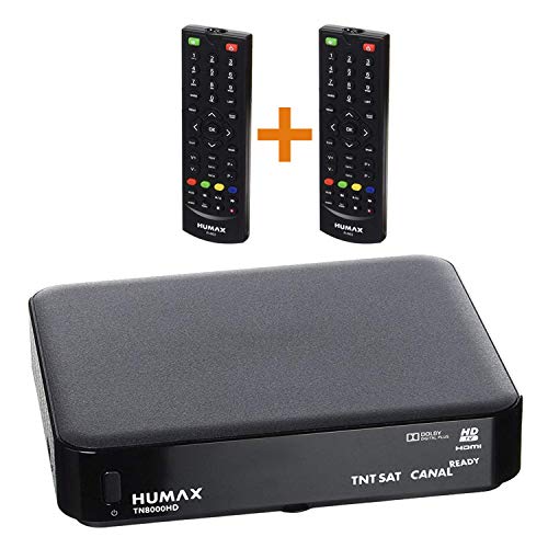 TNTSAT Satellite Récepteur TNT Décodeur - Humax TN8000HD + Carte TNTSAT + 2 Télécommandé/USB/HDMI/Dolby/Full HD / 1080P