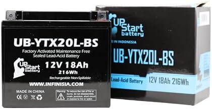 Replacement for YTX20L-BS Battery 12V 18AH - Compatible with Polaris RZR 800 Battery for UTV ATV Motorcycle Snowmobile, ETX20L YTX20L YTX20-BS 20L BS CTX20HL-BS TX20HL YTX20H-BS 20HL-BS YTX20HL-BS