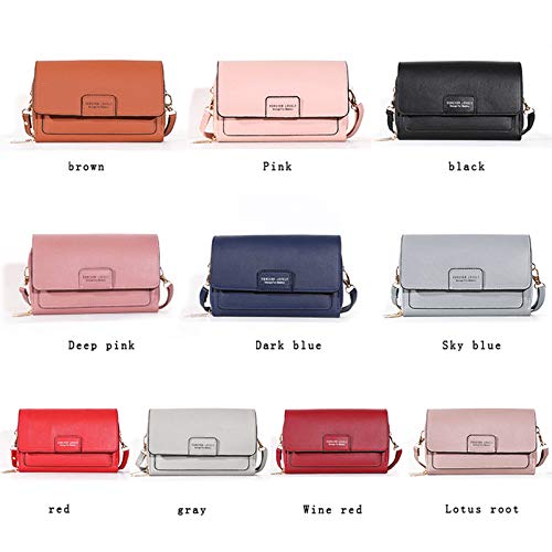 ZSGG Bolsa de Ombro Bolsa Crossbody para Mulheres Senhoras Bolsa de Couro Pu Bolsa Mensageiro Bolsa