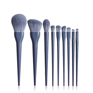 MADALIAN 9 Makeup Brushes Set Complete Eyeshadow Brushes Beauty Tools Loose Powder Blush Lip Brushes