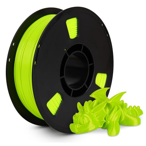 Image of PLA Filament 1.75mm Sun Glare Lime Green 1KG, Clog-Free 3D Printer Filament Dimensional Accuracy + /- 0.02mm, 1kg Spool(2.2lbs) 3D Printing Filament Fits for Most FDM 3D Printers