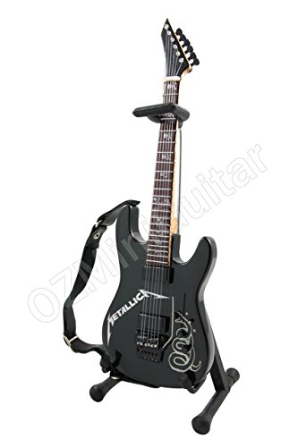 OZMiniGuitar Guitare Miniature Metallica Black Custom ESP - Les Beatles, Paul McCartney, John Lennon, RIngo Starr, George Harrison OZMiniGuitar Guitare Miniature Metallica Black Custom ESP – Image 3