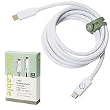 Type C Charger - 20V 5A Fast Charging Cable with 100W Power Output & 20Gps High-Speed Sync Data - USB-C Charger Compatible with Laptops & Smartphones - 6.5 ft Biodegradable Cord - White
