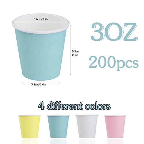 Giwrmu 200 Pack 3 Oz Bathroom Cups, Bathroom Paper Cups Colors, 3 Oz Paper Cups For Mouthwash Cups, Espresso, Tasting, Medicine Cups #TOP1