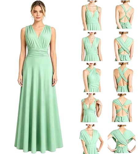 Neteson Robe de Soirée Femme Convertible Robe Demoiselle d'honneur Cocktail