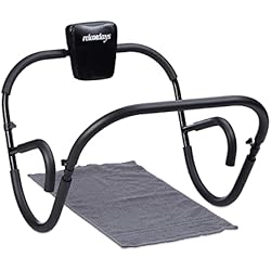 Relaxdays Aparato para Abdominales, Plegable, 60 x 70 x 70 cm, Entrenador en casa, Negro, Adultos Unisex
