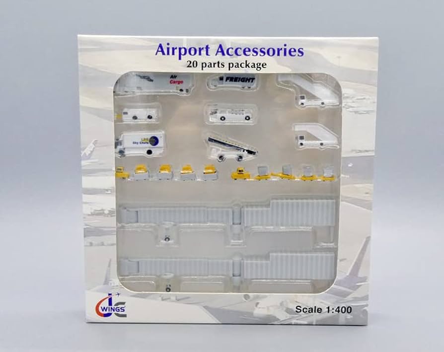 JC Wings Airport Accessories 20 PCS 1/400 ABS GSE Pre-Built