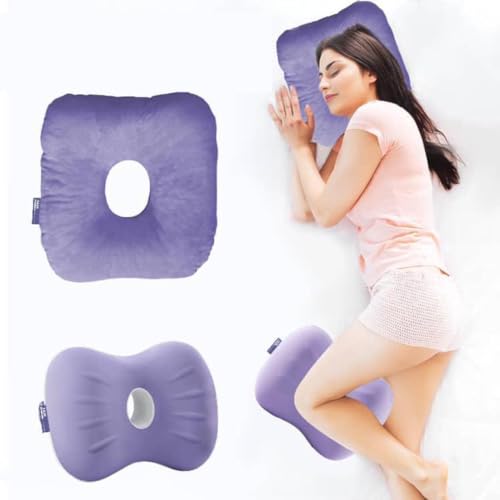 Generic Ear Piercing Pillow and Knee Pillow, Piercing Pillow for Side Sleepers, Ear Hole Pillow, Knee Pillow (Navy Blue)