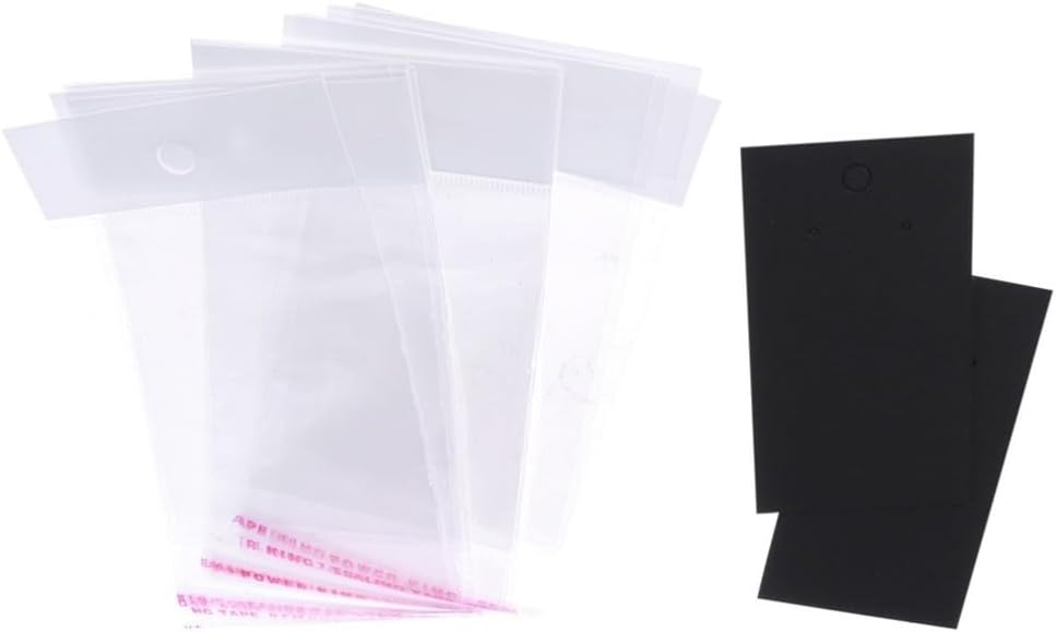 400pcs Black Kraft Paper Earring Display Cards for Jewelry Makers