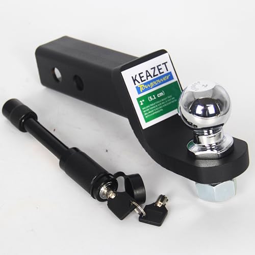 Keazet Trailer Hitch Ball Mount with 2 in Ball & 5/8