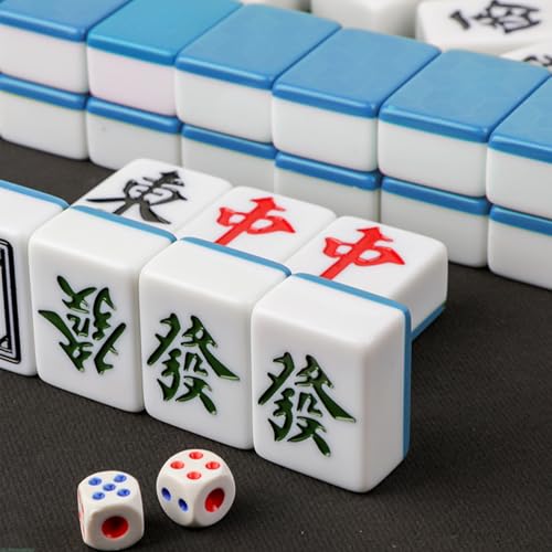 Mini Mahjong Set, 144 piezas profesional juego chino miniatura 4
