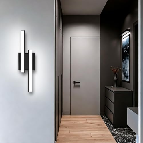 Image of Bathroom Light Fixtures: 18-Inch Modern Bathroom Vanity Light ETL Certificated 5CCT Optional Wall Lights Over Mirror 20W, LED Vanity Light Bar 0-100% Dimmable - Wall Light Fixtures, 2 Pack