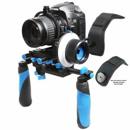 Morros DSLR Rig Shoulder mount rig Stabilizer and Follow Focus With Gear Ring Belt for DSLR cameras and Camcorders