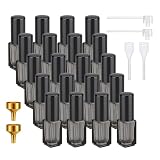 Segbeauty Flacon Parfum Vide, 20 Pièces 3ml Atomiseur Parfum, Vaporisateur de Sac Rechargeable en Verre, Portable, pour Date, la Fête, Travail, Voyage, Cadeaux (Noir)
