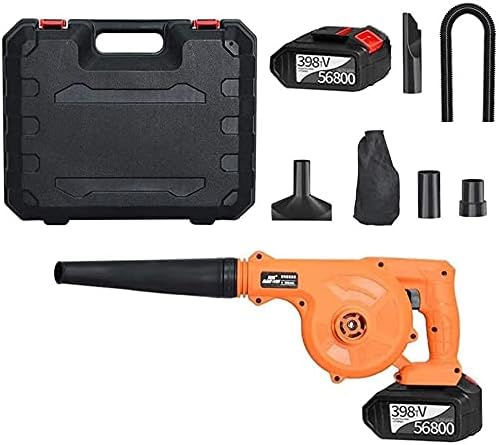 Convenient 2-in-1 Cordless Blower Handheld Leaf Blower Vacuum Cleaner Cordless Air Turbine Garden Leaf Blower for Home Cleaning (Color : Battery*1, Size : 528TV) (Battery*2 398TV) (Battery*2 528TV)