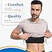 Pauline Broken Rib Brace for Men - Compression Chest Binder for Cracked Ribs Support & Chest Pain Relief - Rib Belt for Bruised Rib Cage (Black, Fits 30”-45”)