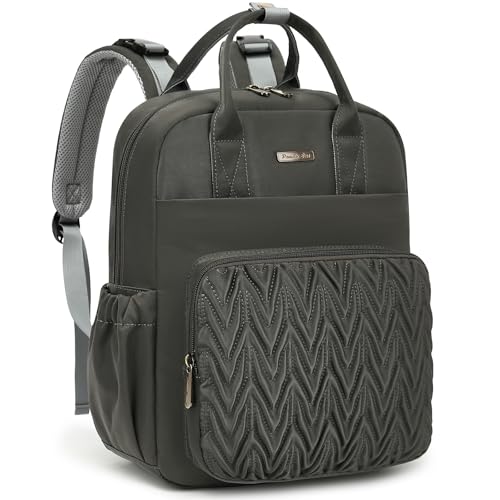 Pomelo Best Wickelrucksack Mittelgroß Stylischer Wickeltasche Rucksack Baby Tasche mit Wickelunterlage für unterwegs Diaper Bag Gepolstert mit Quiltmuster