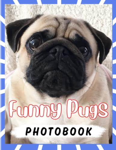 Funny Pugs Photobook: Hilarious Moments of Pugs to Have Fun | Picture Book for Adults, Teen with 40 Illustrations Pages