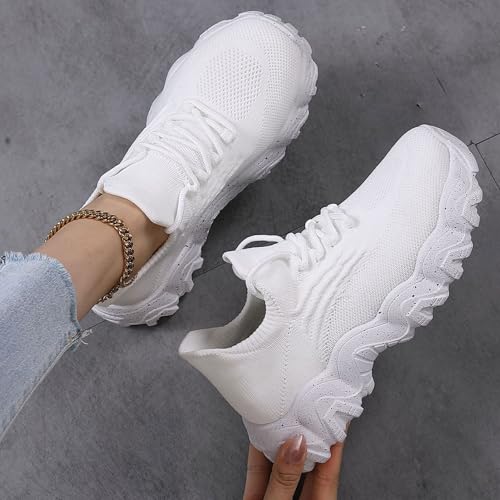 Quivale Simply Snug Women's Mesh Lace Up Lightweight Low Top Sneakers3