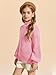 rrhss Girls Mock Neck Loose Knit Sweaters Kids Long Sleeve Slouchy Warm Cute Fashion Pullover Tops 5-14 Years Pink