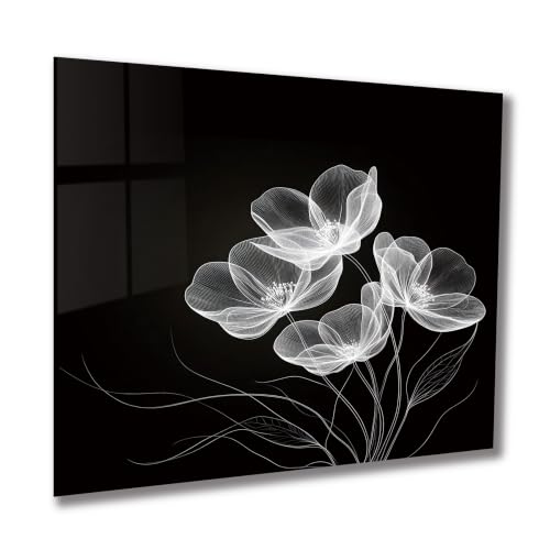 LMSDYSHU Black Tempered Glass Backsplash for Kitchen Stove 30x30 Inch