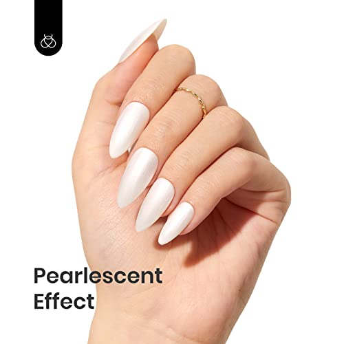 Beetles Gel Nail Polish 15Ml 0.5Oz Pearl White Pearlescent Shell Shimmer Mermaid Nail Gel Polish Soak Off Uv Led Curing Requires Manicure Salon Diy Home Gel Nail Art Design #TOP5