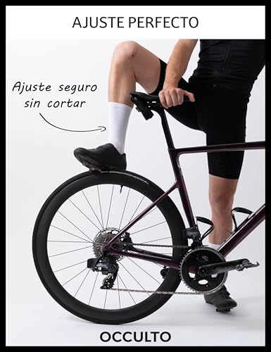 Occulto Calcetines Ciclismo para Hombre & Mujer 2 Pares (modelo: Eddy) 2 X Blanco 39-42 - imagen 3