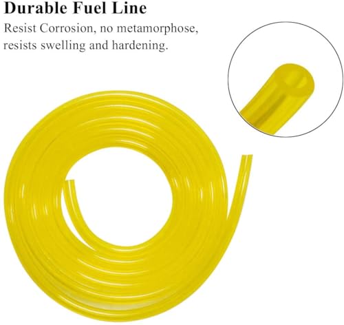 Ferilter ( 4 Size, 4 Feet/each) Fuel Line Fuel Hose for Husqvarna Craftsman Poulan Stihl Ryobi Troy Bilt Weed eater Trimmer Chainsaw Blower Small Engine Fuel Line Tube
