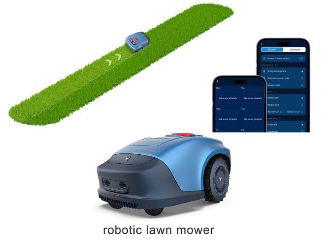 ESTOCK1 Speed Robot cortacésped AI inalámbrico perimetral con batería de 4400 mAh, área de corte de 1000 m², carga automática, control WiFi y 4G silencioso robot cortacésped de jardín