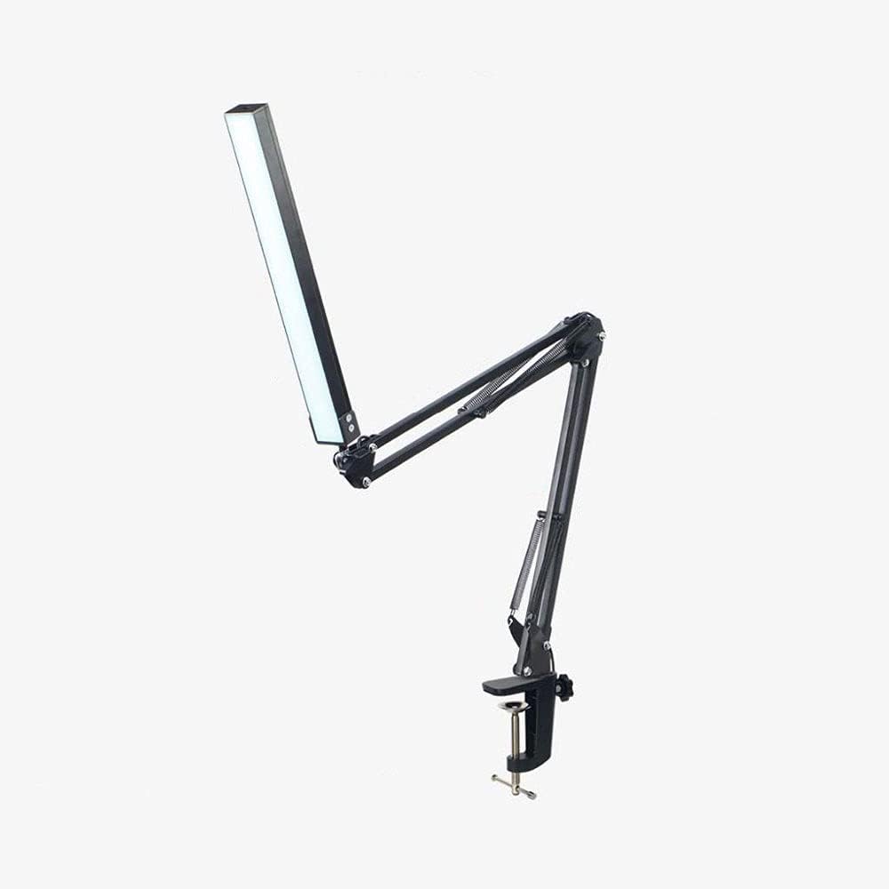 LED Desk Lamp, Swing Arm Desk Light with Clamp, 3 Lighting 10 Brightness Eye-Caring Modes, Stepless Dimming, Reading Desk Lamps for Home Office 180° Spin with USB Charger Port, Button Switch